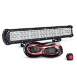 Nilight 20 Inch 126W Spot Flood Combo Led Light Bar LED Work Light Off Road Lights Driving Lights With Off Road Wiring Harness, 2 Years Warranty