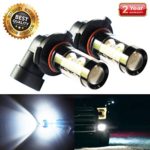 Fog Lights Led – Lamps Cree Kit 12 V Plug H10 9145 9140 50W by Geeptee For DRL Xenon White Bright, Replacement – Fog Driving Light Bulbs For Truck, Car