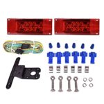 CZC AUTO 12V LED Low Profile Submersible Rectangular Trailer Light Kit With DOT Certificate