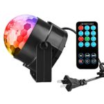 Disco Ball Party Lights Vnina 3 W 7 Colors Mini Magic Stage Lighting Effects DJ Light Strobe LED Bulbs with Remote for Kids Toys Birthday Gifts Karaoke Club Bar Wedding Holiday Dance Night House Lamps