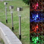 New 24 Pack Outdoor Stainless Steel LED Solar Power Light w/ White & Color Changing