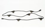 String Light Cord with 18-inch Socket Spacing and 6 Medium-Base Sockets (E26), 9 Foot, Black. Ideal for LED Grow Light Bulbs.