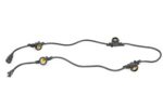 String Light Cord with 18-inch Socket Spacing and 4 Medium-Base Sockets (E26), 6 Foot, Black. Ideal for LED Grow Light Bulbs.