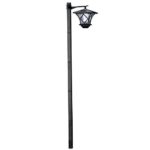 Solar 5 Ft Lantern Lamp Post Stake Light, Black