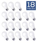 HyperSelect 9W LED Light Bulb A19 – E26 Non-Dimmable LED Bulb [60W Equivalent] , 4000K (Daylight Glow), 840 Lumens, Medium Screw Base, 340° Omnidirectional, UL-Listed – (Pack of 18)