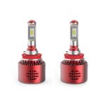 H11 LED Headlight Bulbs Kits, H8 H9 7000Lumen 6000K Cool White Super Bright Legal Safety Beam Pattern, 2 Year Replacement Warranty(1 Pair)