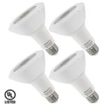 TORCHSTAR #Dimmable# Long Neck PAR30 LED Light Bulb, 75W Equivalent, 4000K Cool White, 850Lm, E26 Medium Base, Damp Location Available, 3 YEARS WARRANTY, Pack of 4