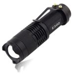 EcoGear FX Bright Mini Tactical LED Flashlight (E300): Perfect for Security, Tactical and General Use – Zoom Function and 3 Light Modes