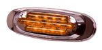 Maxxima M72270Y Amber LED Oval Clearance Marker Light with Stainless Steel Bezel