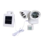 New White Dual Security Detector Solar Spot Light Motion Sensor Outdoor 22 LED Floodlight