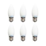 Viribright LED Candelabra Bulb, Base E26 3.2 W Warm White 2700K, LED Candle Bulbs, 25 Watt Light Bulbs Equivalent Incandescent, 270 Lumens LED Lights, Chandelier, 6 Pack