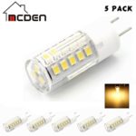 McDen G8 Bi-pin LED Bulb Gy8.6 3.5 Watts Soft White 3000K Dimmable 30W Equivalent T4 G8 Base Halogen LED Replacement Bulb for Under-cabinet Accent Puck Light Desk Lamp Lighting
