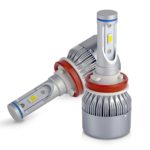 NAO Automobile LED Headlight Bulbs H11 (H9 H8), 72W 7600LM 6000K, for Hi/Lo Beam DRL or Fog Light