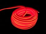 M.best 15 Feet LED Neon Light Glow Strobing Flexible EL Wire String Rope Tube Tape DC 12V Inverter Cigarette Lighter Driver Powered For Car (With 6mm Sewing Edge, Red)