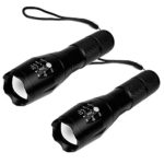 Liwin Tactical Flashlight,Ultra Bright LED Handheld Flashlight Suitable for Outdoor Water Resistant Torch Ultra Bright with Adjustable Focus and 5 Light Modes(2 Pack)