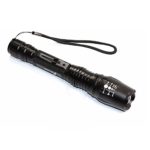 LED Tactical Flashlight, CREE XML T6 LED Portable Zoomable Flashlight – 1200 Lumen, 5 Mode Adjustable, Lotus Attack Head – IPX-6 Waterproof Outdoor LED Flashlight, 18650 Batteries (Not Included)