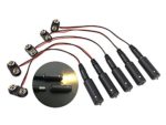 5 Pack, Warm White Led 9 Volt Battery Operated Micro Effects Light for Scenery Props and Models