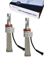 Sinoparcel H11 LED Headlight Bulb – 8,000 LM (2 Bulbs) – Latest All-in-One H8 Lights Conversion Kit 2 Yr Warranty