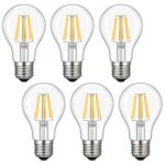 LED Edison Bulb, Kohree 6W Vintage LED Filament Light Bulb, 2700K Soft White, 60W Incandescent Equivalent, NOT-Dimmable, E26 Medium Base Lamp for Restaurant,Home,Reading Room,Office, Pack of 6