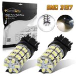 (Pack of 2) Partsam 3056 3156 3057 3157 White 60-SMD LED Bulbs Parking Backup Reverse Lamp Brake Tail Lights Bulb
