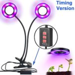 Dual-lamp LED Grow Light Aotson 36LEDs Adjustable 3 Modes Timer(3H/6H/12H) 4 Levels Plant Grow Lamp Lights Bulbs with Flexible 360 Degree Gooseneck for Indoor Plants Hydroponics Greenhouse Gardening