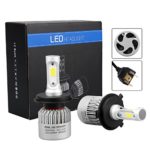 72W 8000lm H4 LED COB Headlight Conversion Kit High Low Beam 3 Sides LED Headlamp 6500K White Bulbs