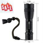USB Rechargeable LED Flashlight, Zoomable, Water-Resistant, Super Bright 900 Lumens for Camping and Hiking, 18650 Battery Included