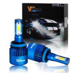 Vplus U Series LED Headlight Bulbs w/ Clear Focused Beam Kit – H8 H11 H9 80W 8,000LM 6500K White COB w/ Fan LED Headlamp Conversion Replace HID & Halogen -(2pcs/set)