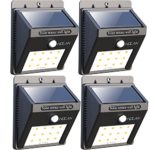 12 LED Solar Lights, Iextreme Waterproof Solar Powered Motion Sensor Light Wireless Led Security Lights Outdoor Wall Light for Driveway Patio Garden Path, 4 Pack