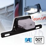 OLS LED Trailer License Plate Lights w/ Bracket [SAE/DOT Certified] [Waterproof] [Heavy Duty] License Tag Lights for Trailers, RV, Trucks & Boats – Gray Housing