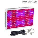 TOPL 2000W Double Chip LED Grow Light, Full Spectrum with UV/IR Light Lamp, for Greenhouse Indoor Hydroponics Plant Growing Flowering