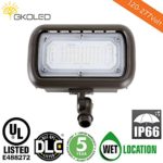 30W LED Floodlight, Outdoor Security Fixture, Waterproof, 100W PSMH Replace, 3000 Lumens, 4000K Daylight White, 70CRI, 120-277V, 1/2″ Knuckle Mount, UL-listed and DLC Qualified, 5 Years Warranty