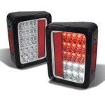 07-17 Jeep Wrangler Rear Full LED Design Tail Lights Brake Lamps Replacement Left + Right Taillamps