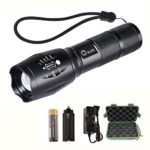 CVLIFE A100 CREE XML T6 LED Flashlight Torch Light with Rechargeable 18650 Battery and Charger