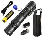 Nitecore MH10 1000 Lumens Rechargeable LED Flashlight w/ Battery, USB AC DC Charger, Holster and Lumen Tactical Keychain Light