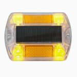 Yellow Polycarbonate Solar Road Stud Path Deck Dock LED Lights (8 Pack)