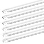 SHINE HAI T8 LED Tube Light, 4ft, Dual-End Powered, G13, Works with and without T8 ballast, 22W (48W Equivalent),4000K Neutral White, Instant On, UL-Listed & DLC-Qualified, 6-pack