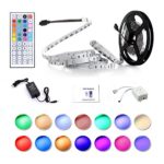 Led Strip Lighting 5M 16.4 Ft 5050 RGB 150LEDs Flexible Color Changing Full Kit with 44 Keys IR Remote Controller , Control Box ,12V 2A Power Supply ,Not-Waterproof