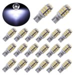 PESIC 20x T10 921 192 Wedge RV Trailer 42-SMD LED Cool White Interior Light Bulbs