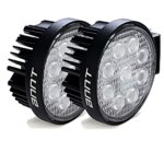 ANNT 27W LED Work Flood Round Light 12V 24V Marine Boat RV Camping Security (2 Pack, 27W Round, Flood Light)