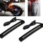Racbox Universal LED Strip Light Harley Davidson Honda Tail Brake Stop Lamp Light Turn Signal 18LED for Motorcycle Bike Pack of 2