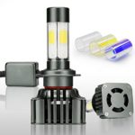 Zdatt 12000LM Super Bright 100W H7 LED Headlight Bulbs Conversion Kits 360 Degree Low Beam Fog Light for Car Lamp Replacement-Amber(3000K) /White(60000K) /Light-Blue(8000K)-2 Yr Warranty