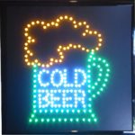 19×19 Neon Sign LED Lighting by Tripact Inc – 2 Swtiches: Power & Animation for Business Identification – Cold Beer