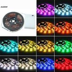AUDEW 6.6ft RGB 5050 SMD 60 LED Strip Lights with Battery Box Waterproof Craft Hobby Light 14.4W 200cm