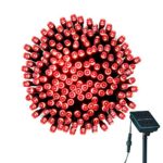 LOENDE Outdoor Solar String Lights, 72ft 200 LED 8 Modes Waterproof Red Fairy String Lights for Valentine’s Christmas Tree Wreath Party Patio Lawn Yard Indoor Wedding Decor