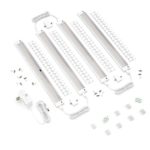[New] EShine White Finish 4 Panels 12 Inch LED Dimmable Under Cabinet Lighting Kit! Hand Wave Activated – Touchless Dimming Control – Bright and Stable – Easy to Install – Deluxe Kit, Warm White