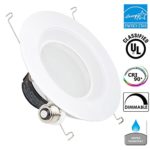 13Watt 5/6″-Inch ENERGY STAR UL-Listed Dimmable Baffle LED Recessed Lighting Retrofit Kit Fixture Downlight 4000K Cool White LED Ceiling Light Wet Location-800LM CRI 90 ( fits 5″ Cans) 5 Yr Warranty