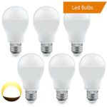 LEDMO A19 LED Bulbs, E26 7W LED Lamp, 60W Incandescent Bulbs Equivalent, Warm White 3000k, 630LM, Non-dimmable, LED Light Bulbs, (6 Pack)