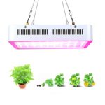 Supmovo LED Grow Light Kit, 600W LED Grow Light, Hydroponic Grow Light. Indoor Plant Grow Light Panel, Full Spectrum with UV IR for Green House Veg and Flower
