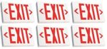 Ciata Lighting LED Exit Sign with Battery Backup, Red Letters (6 Pack)